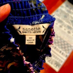 Nanette Lepore Vibrant Blue and Purple Top